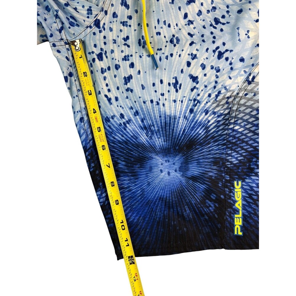 Pelagic Blue Psycho Dorado Stretch Sharkskin Boardshort  Size 32  Swim Trunk - Picture 7 of 13